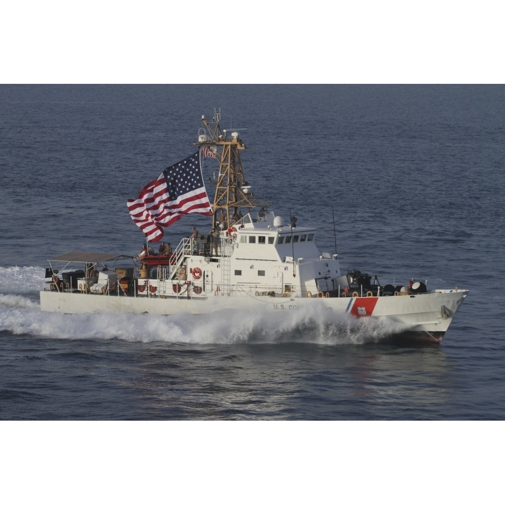 he U.S. Coast Guard Cutter Adak transits at maximum speed Poster Print Image 2