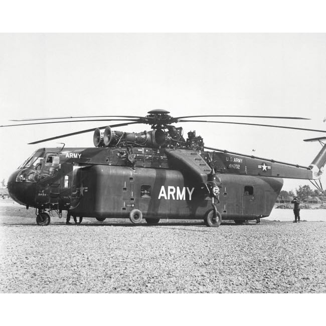 A large CH-54 Skycrane helicopter used during Vietnam War Poster Print by Stocktrek Images Image 2