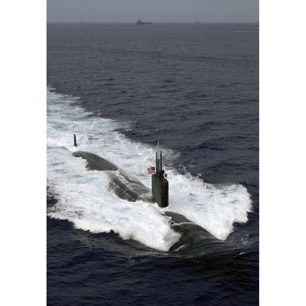 The Los Angeles-class attack submarine USS Asheville Poster Print Image 2