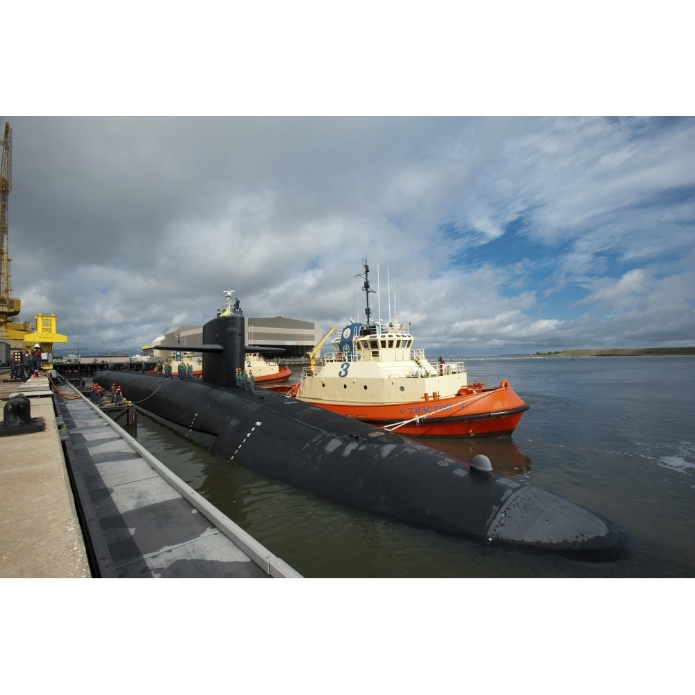 Ballistic missile submarine USS Tennessee at Naval Submarine Base Kings Bay Poster Print Image 2