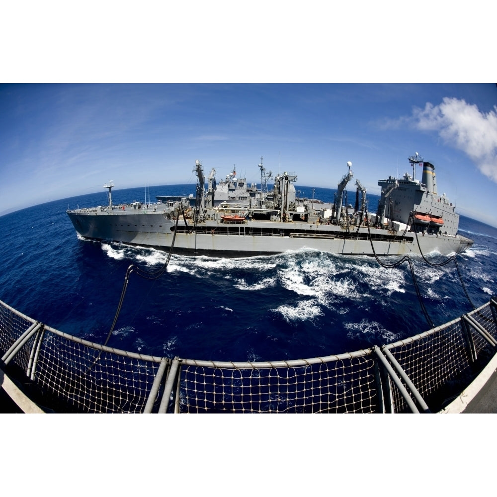 The Military Sealift Commands Fleet Replenishment Oiler USNS Walter S. Diehl Poster Print Image 2