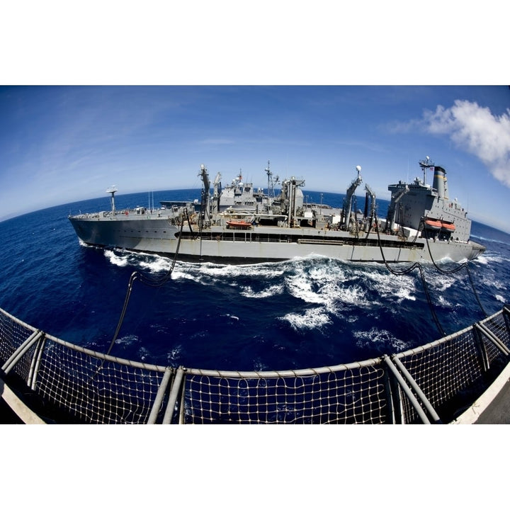 The Military Sealift Commands Fleet Replenishment Oiler USNS Walter S. Diehl Poster Print Image 1