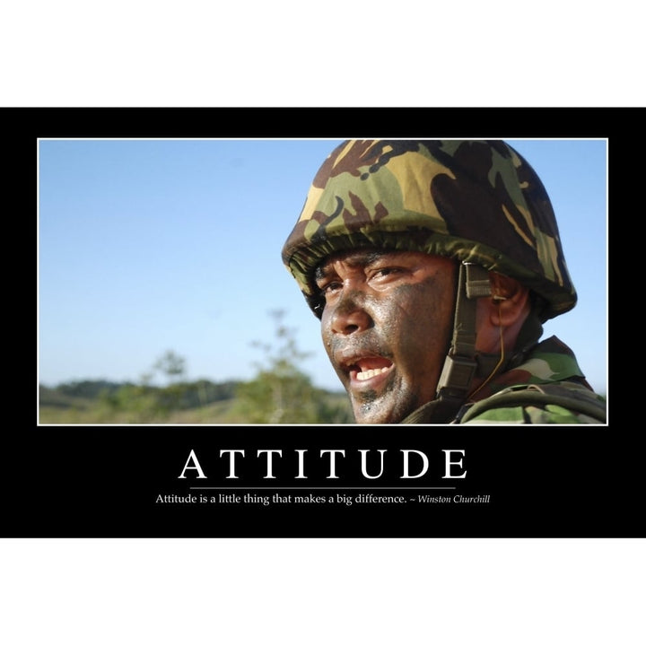 Attitude: Inspirational Quote and Motivational Poster Poster Print Image 1