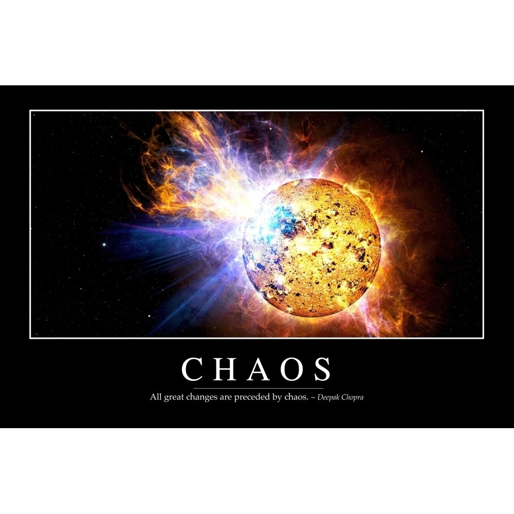 Chaos: Inspirational Quote and Motivational Poster Poster Print Image 1