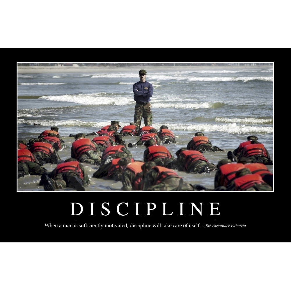 Discipline: Inspirational Quote and Motivational Poster Poster Print Image 2