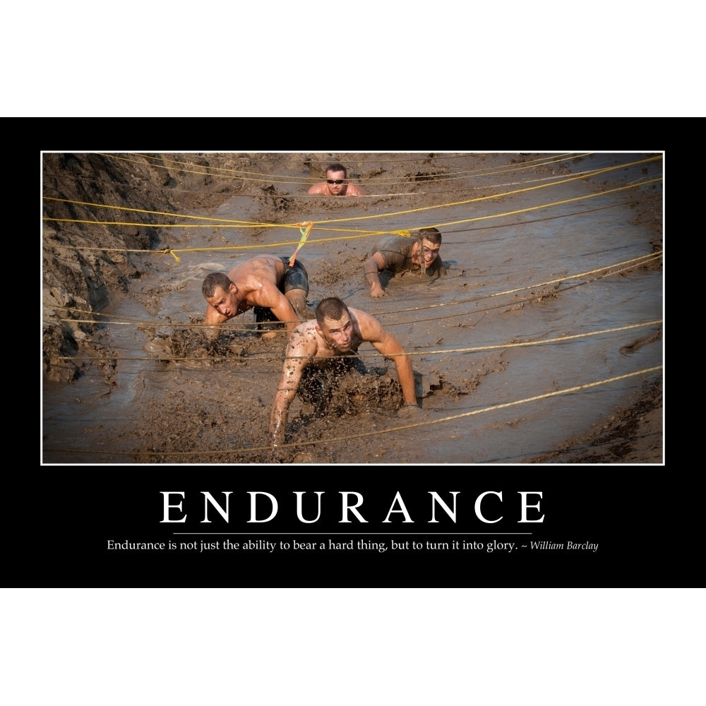 Endurance: Inspirational Quote and Motivational Poster Poster Print Image 1