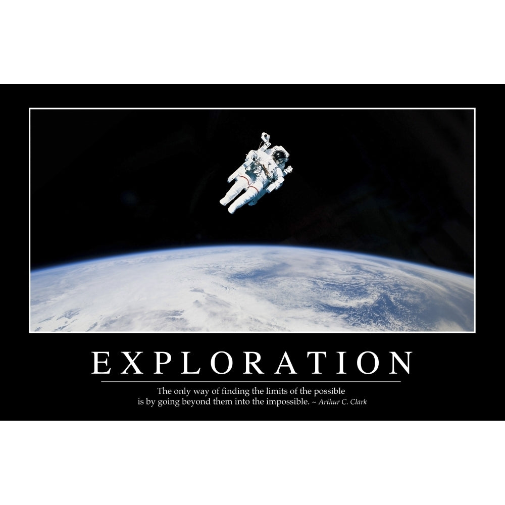 Exploration: Inspirational Quote and Motivational Poster Poster Print Image 2