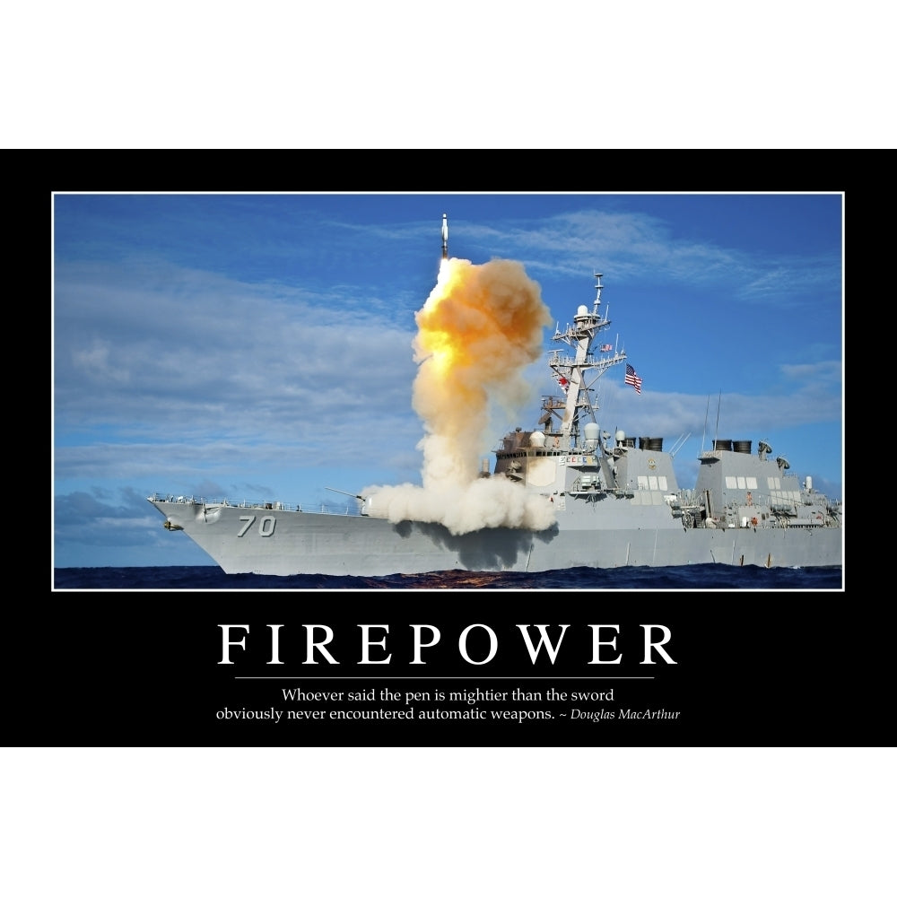 Firepower: Inspirational Quote and Motivational Poster Poster Print Image 1