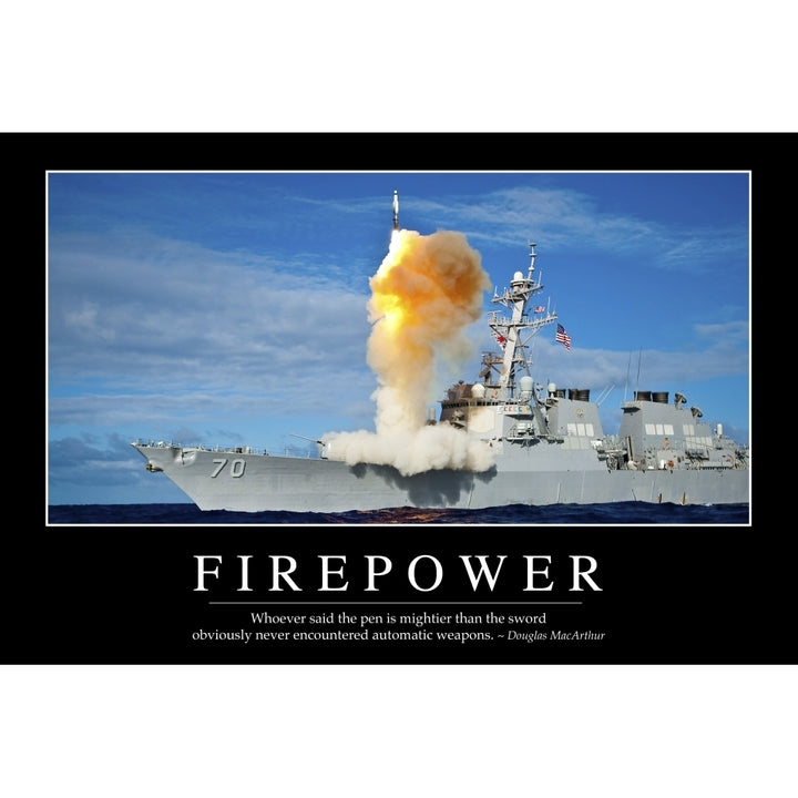 Firepower: Inspirational Quote and Motivational Poster Poster Print Image 2