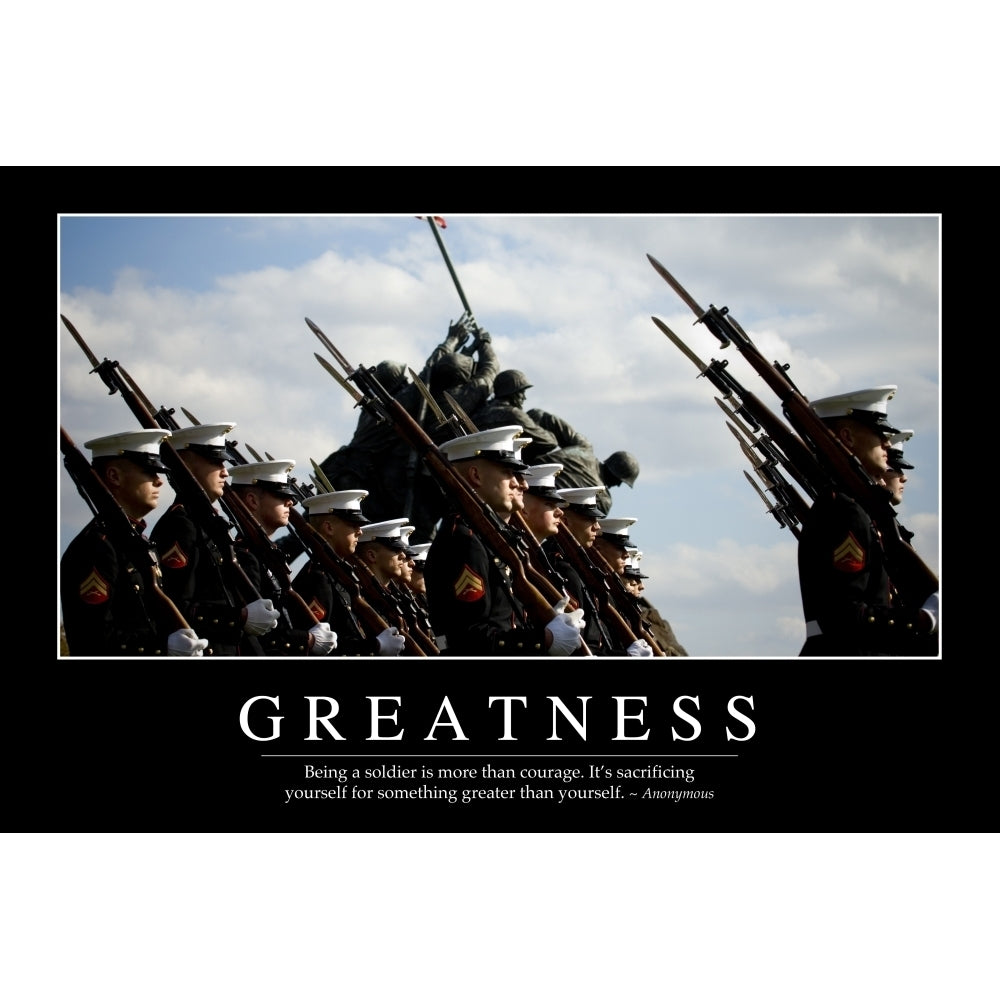 Greatness: Inspirational Quote and Motivational Poster Poster Print Image 1