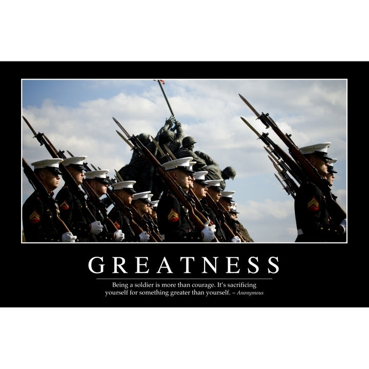 Greatness: Inspirational Quote and Motivational Poster Poster Print Image 2