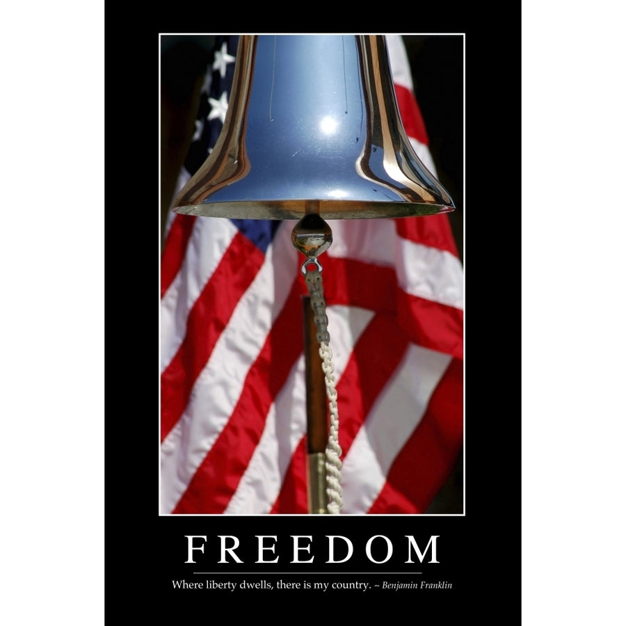 Freedom: Inspirational Quote and Motivational Poster Poster Print Image 1