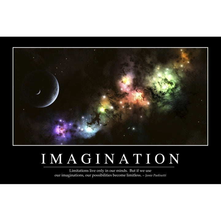 Imagination: Inspirational Quote and Motivational Poster Poster Print Image 1