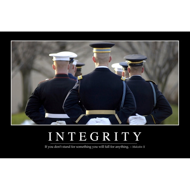 Integrity: Inspirational Quote and Motivational Poster Poster Print Image 1