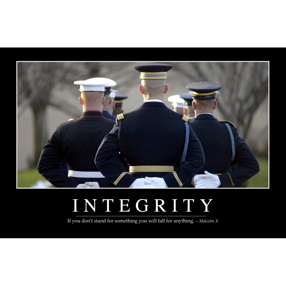 Integrity: Inspirational Quote and Motivational Poster Poster Print Image 2