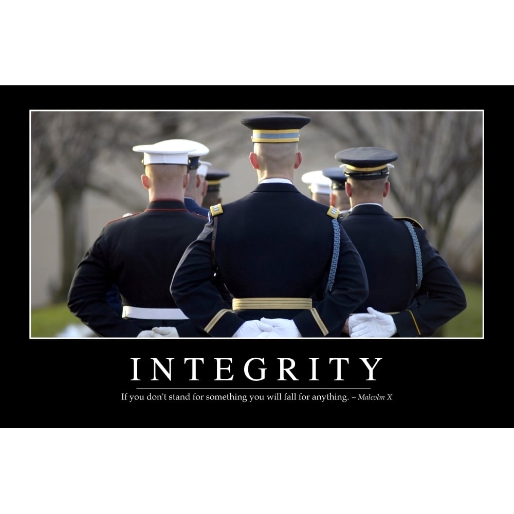 Integrity: Inspirational Quote and Motivational Poster Poster Print Image 1