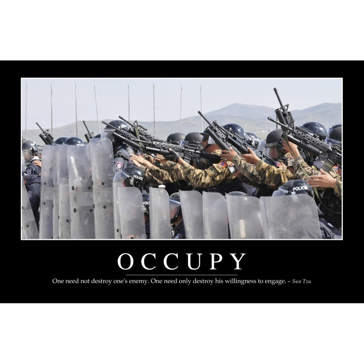 Occupy: Inspirational Quote and Motivational Poster Poster Print Image 1