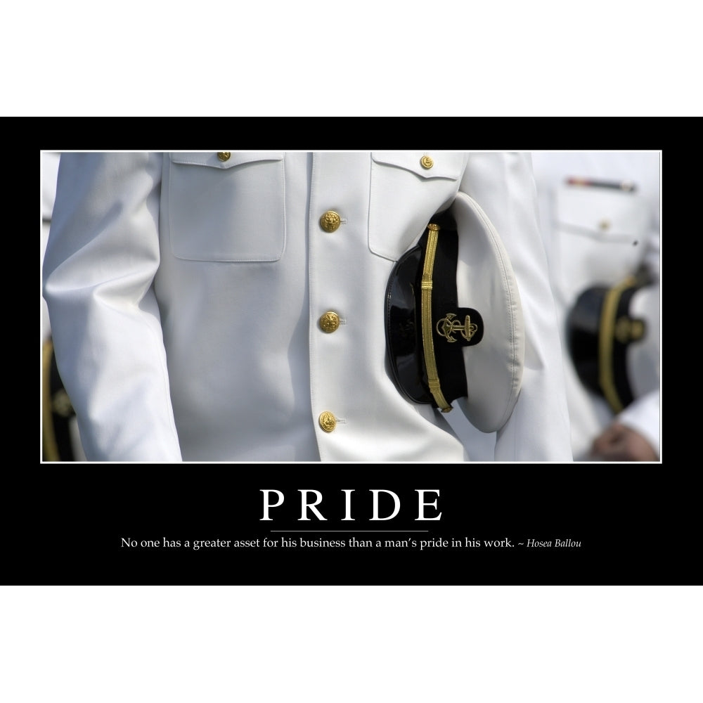 Pride: Inspirational Quote and Motivational Poster Poster Print Image 1