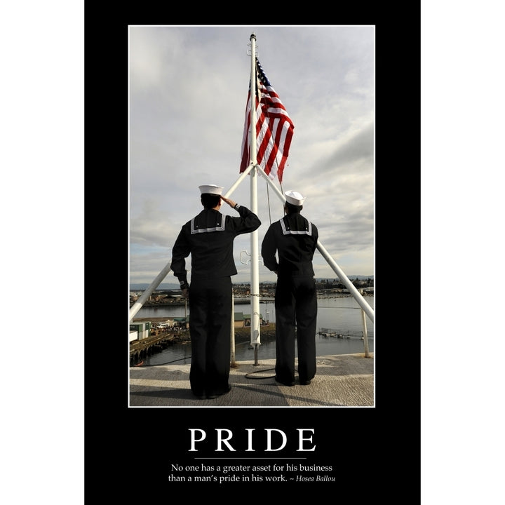 Pride: Inspirational Quote and Motivational Poster Poster Print Image 1