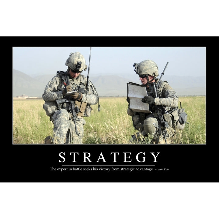 Strategy: Inspirational Quote and Motivational Poster Poster Print Image 1