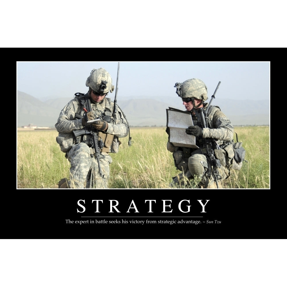 Strategy: Inspirational Quote and Motivational Poster Poster Print Image 2