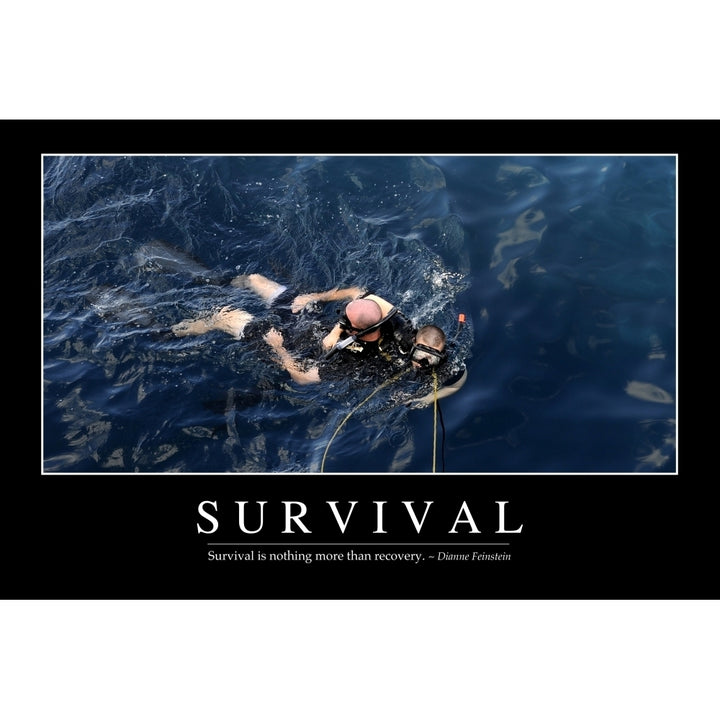 Survival: Inspirational Quote and Motivational Poster Poster Print Image 1