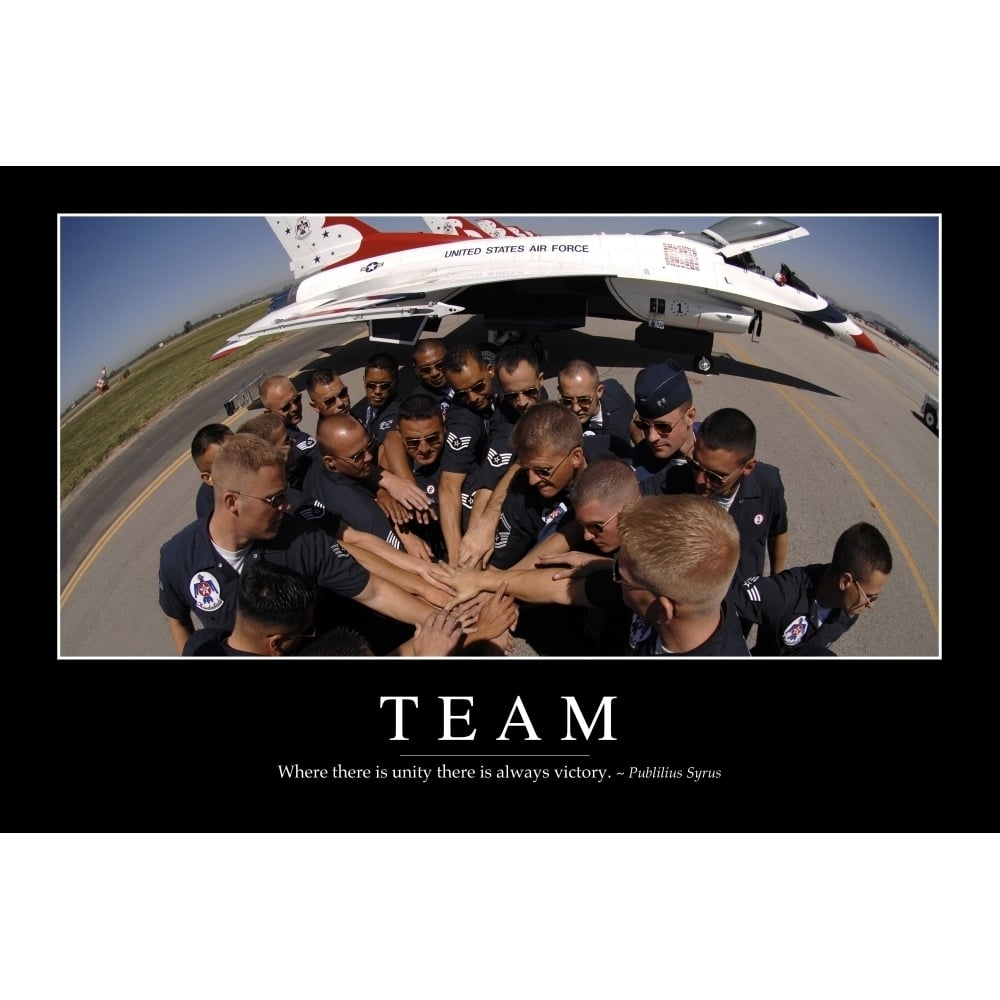 Team: Inspirational Quote and Motivational Poster Poster Print Image 1