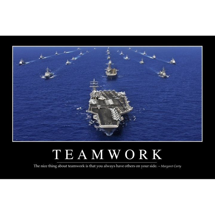 Teamwork: Inspirational Quote and Motivational Poster Poster Print Image 1