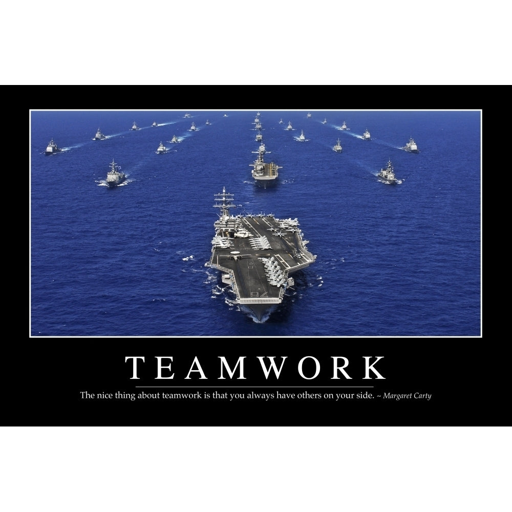 Teamwork: Inspirational Quote and Motivational Poster Poster Print Image 2