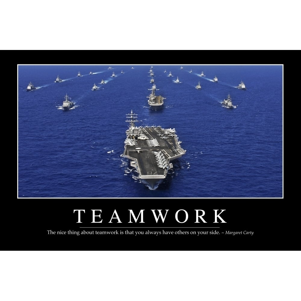 Teamwork: Inspirational Quote and Motivational Poster Poster Print Image 1