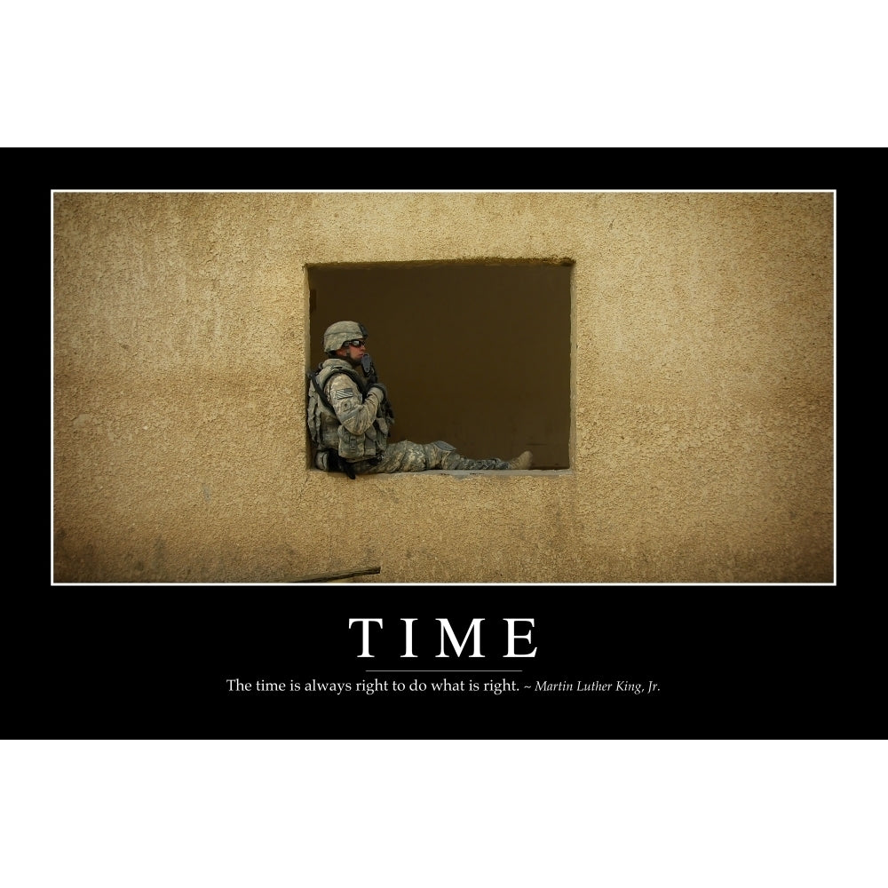 Time: Inspirational Quote and Motivational Poster Poster Print Image 2