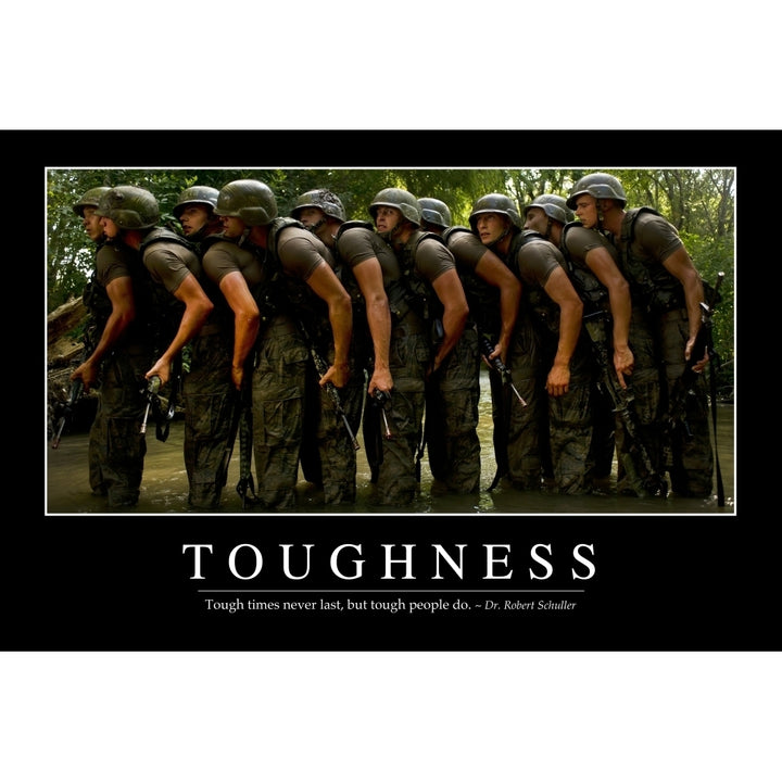 Toughness: Inspirational Quote and Motivational Poster Poster Print Image 1