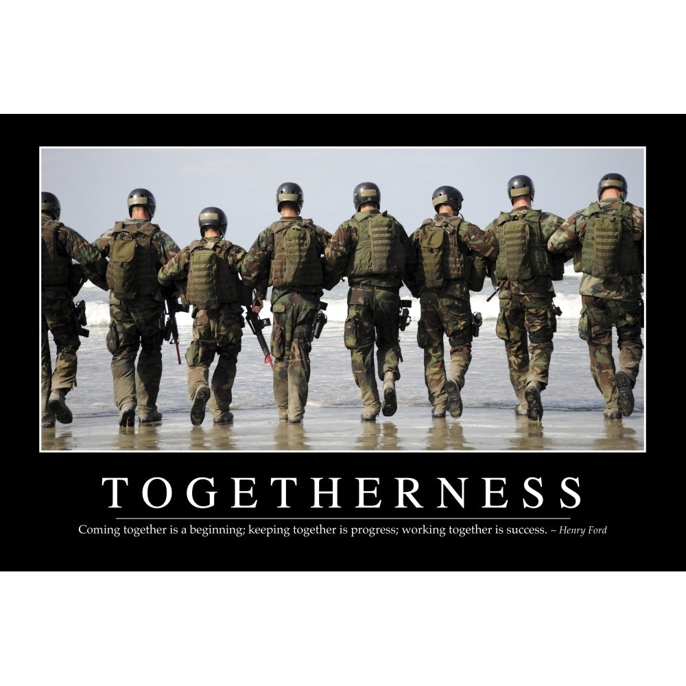 Togetherness: Inspirational Quote and Motivational Poster Poster Print Image 2