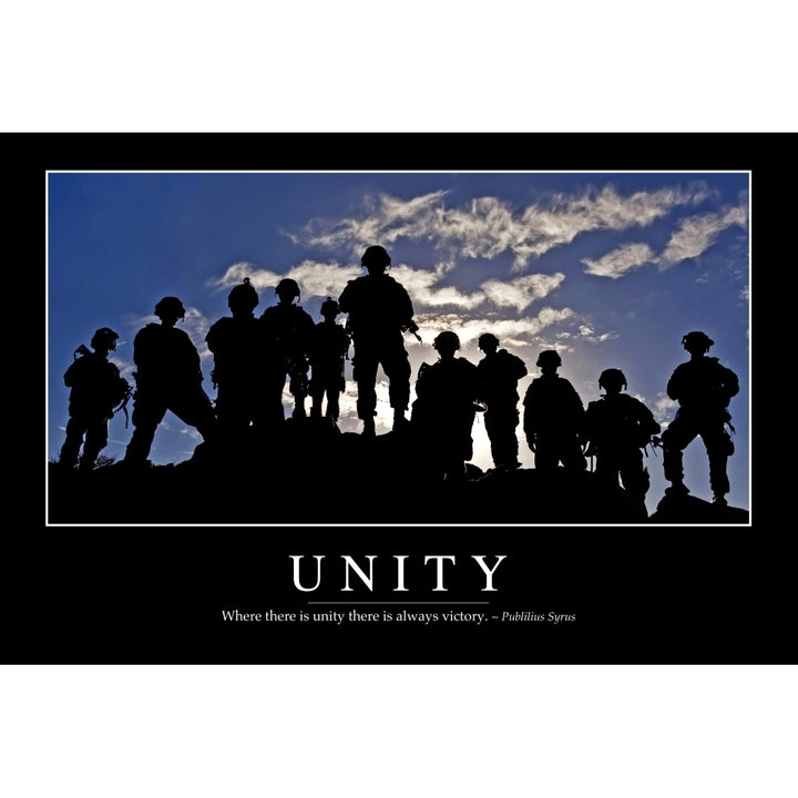 Unity: Inspirational Quote and Motivational Poster Poster Print Image 1