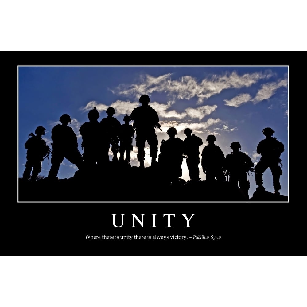 Unity: Inspirational Quote and Motivational Poster Poster Print Image 1