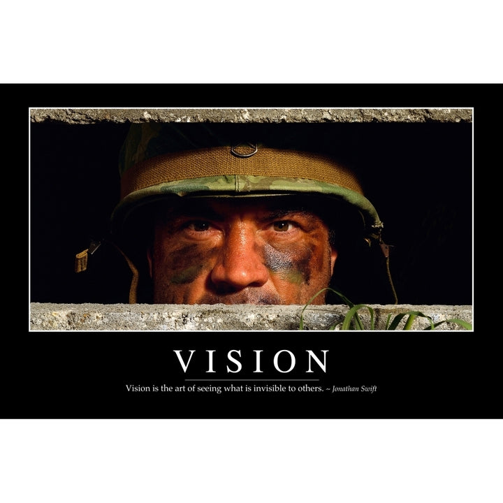 Vision: Inspirational Quote and Motivational Poster Poster Print Image 2