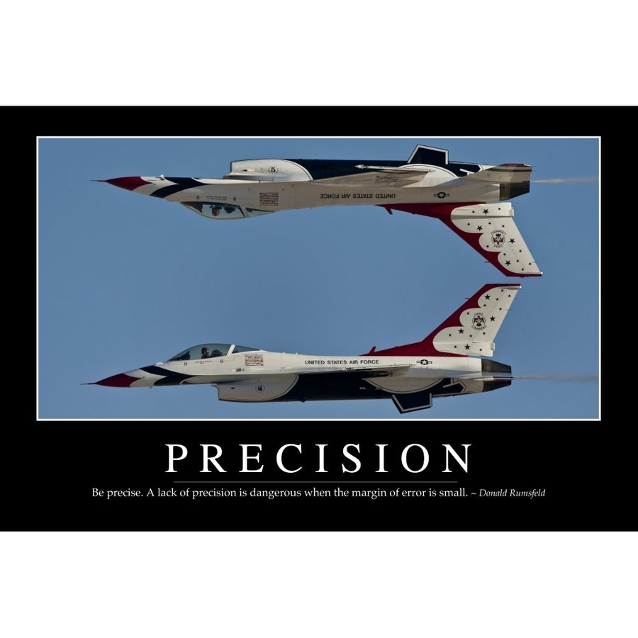 Precision: Inspirational Quote and Motivational Poster Poster Print Image 1