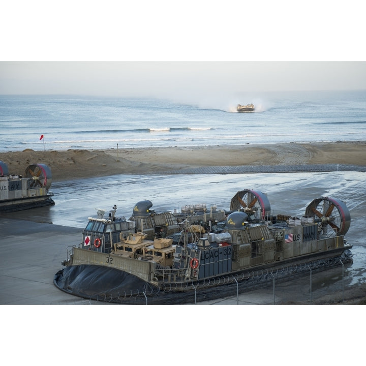 Landing Craft Air Cushions return to their homeport Poster Print Image 2