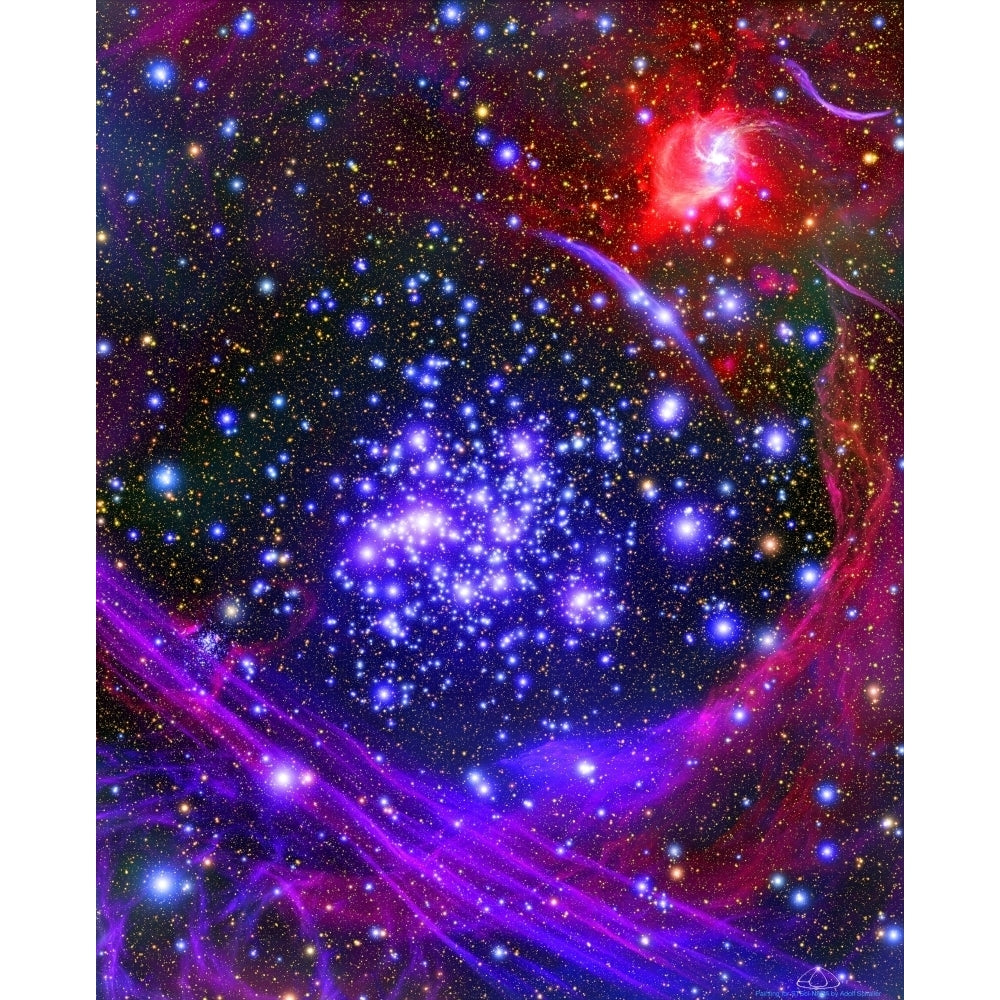 The Arches star cluster deep inside the hub of our Milky Way Galaxy Poster Print Image 2