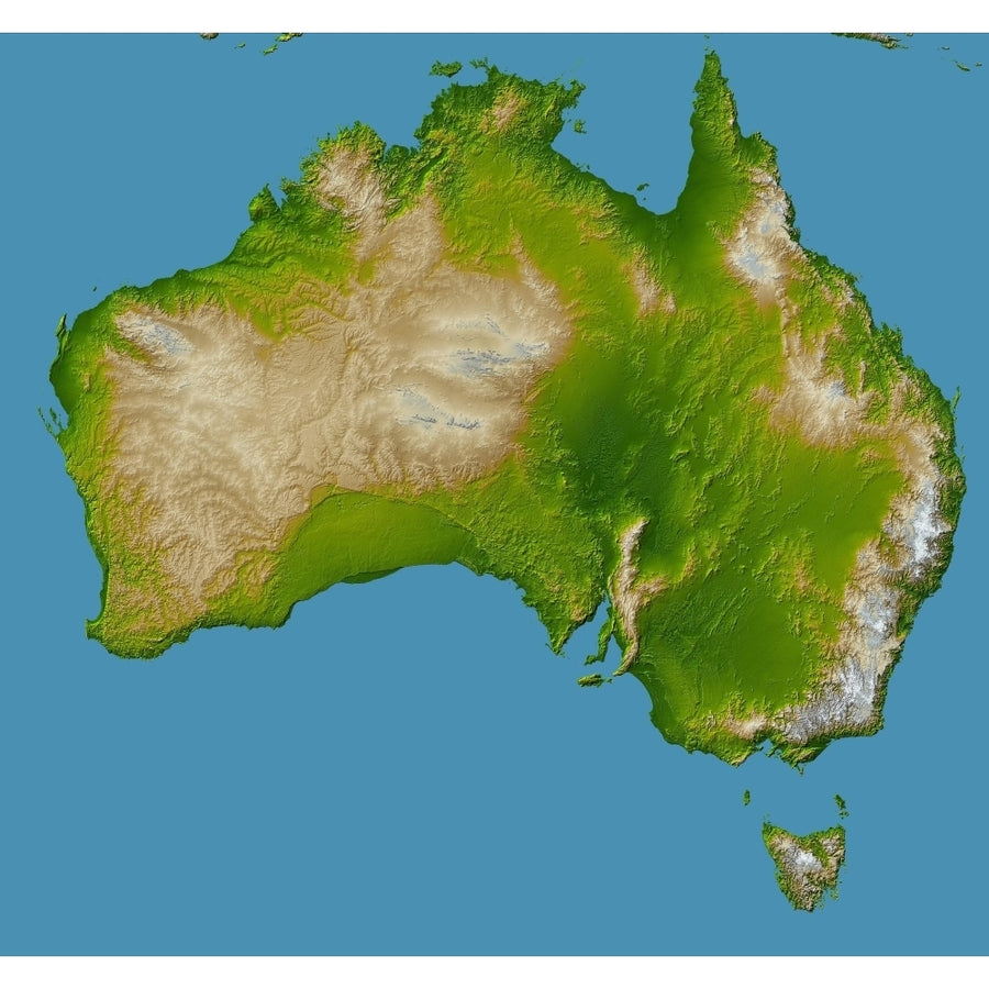 Continent of Australia Poster Print Image 1