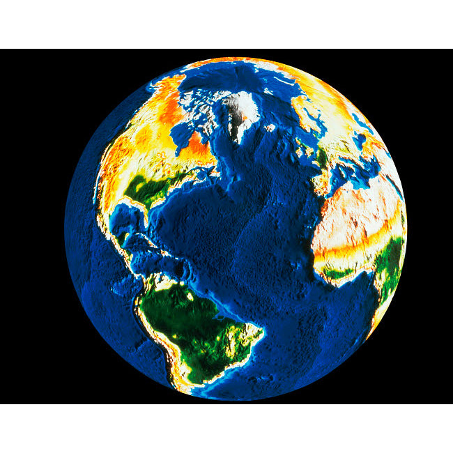 Computer Image of Earth Poster Print by Stocktrek Images Image 1