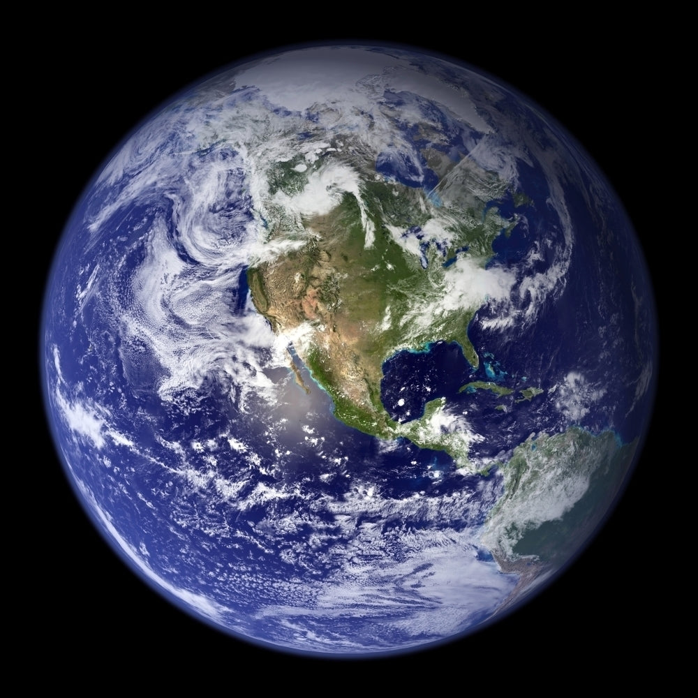 Earth showing the western hemisphere Poster Print Image 2