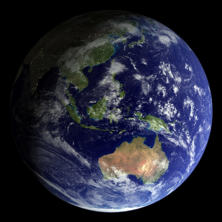 Full Earth from space showing Australia Poster Print Image 1