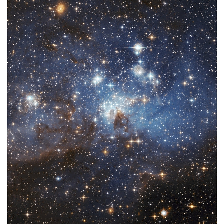 Swirls of gas and dust reside in this region of star formation inside the Large Magellanic Cloud Poster Print Image 1