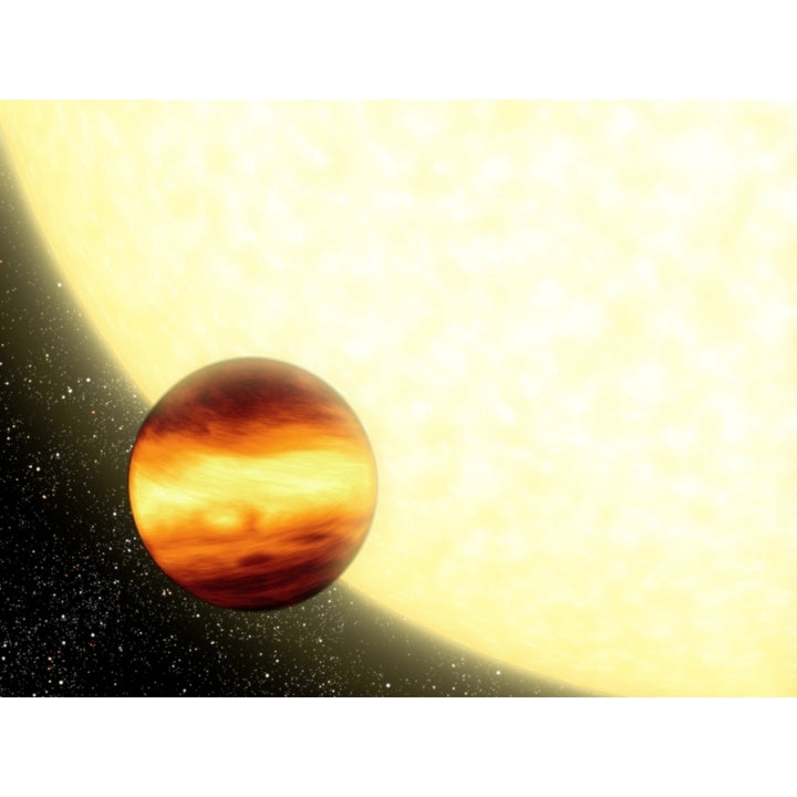 A gas-giant planet orbiting very close to its parent star Poster Print Image 1