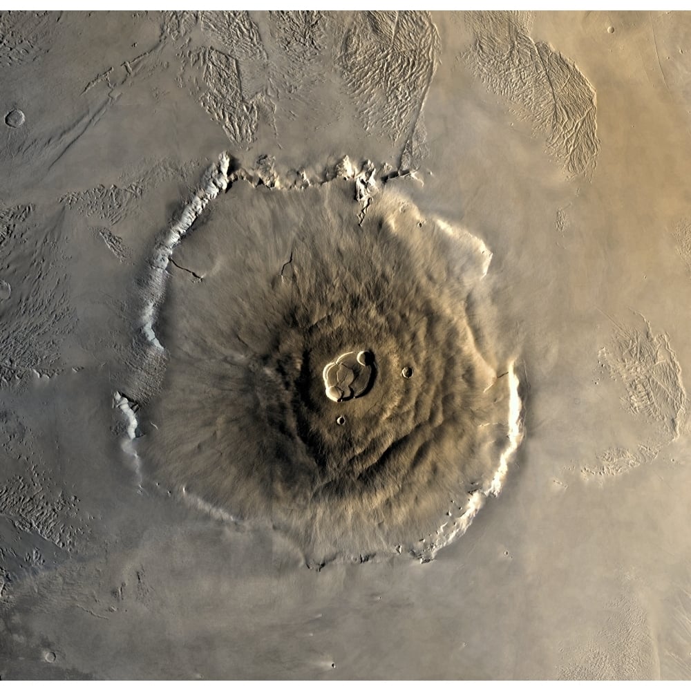 The largest known volcano in the solar system Olympus Mons Poster Print Image 1