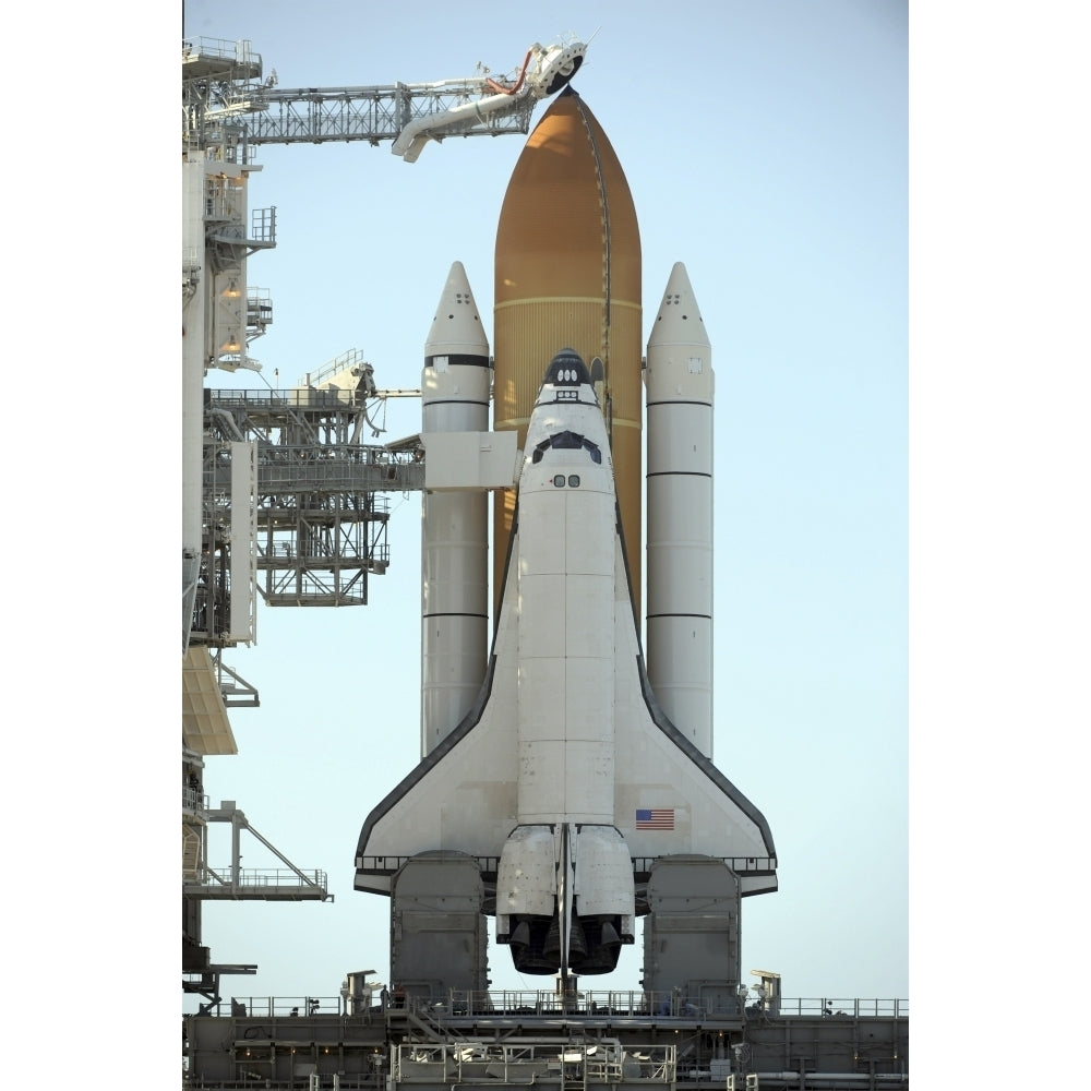 Space shuttle Atlantis sits on the launch pad at the Kennedy Space Center in anticipation of its upcoming launch Print Image 2