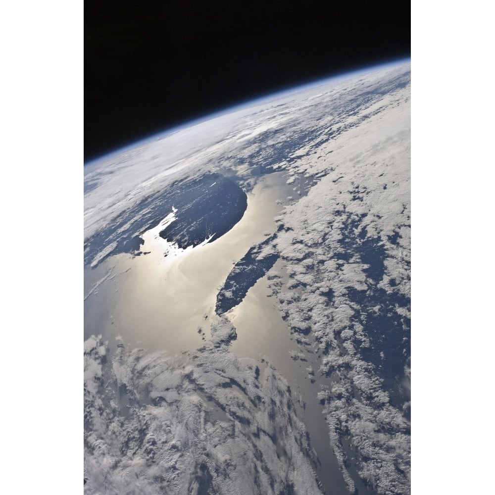 High-oblique view of the Gaspe Peninsula and Anticosti Island Poster Print Image 1