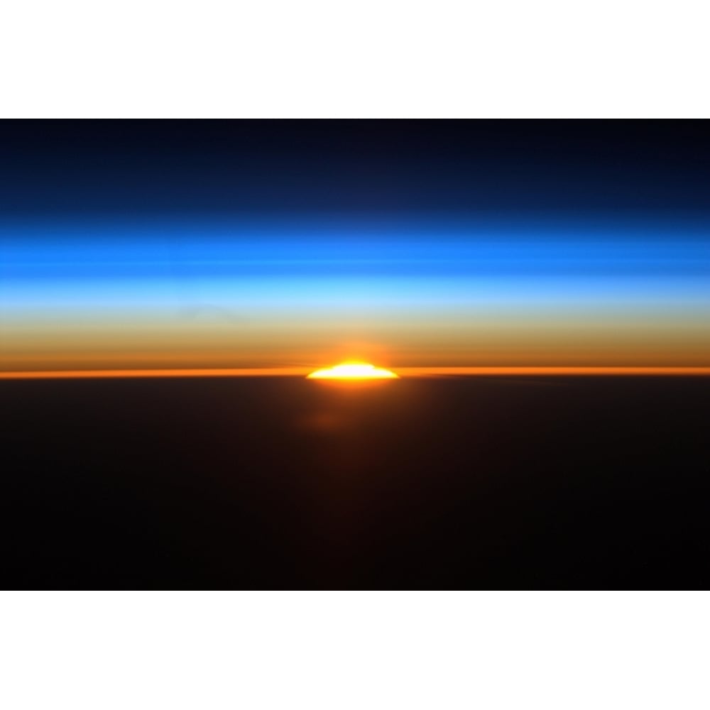 Sunrise as seen from the International Space Station Poster Print Image 2