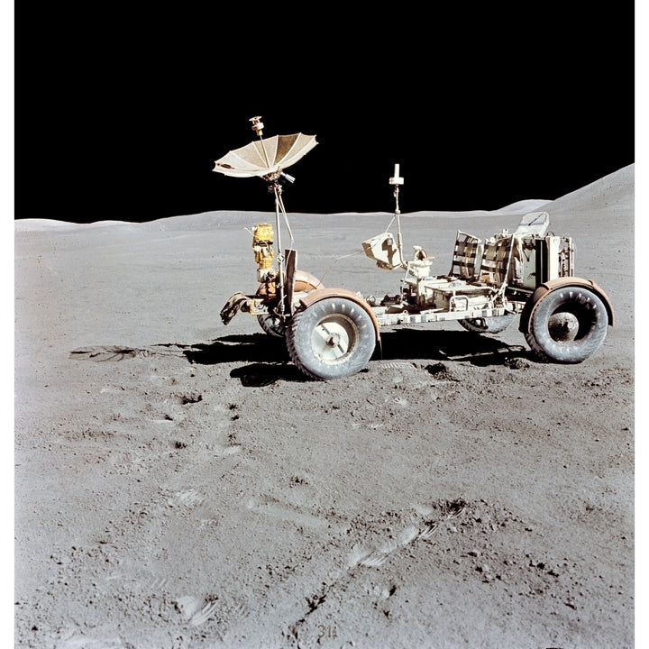 Apollo 15 Lunar Roving Vehicle on the moon Poster Print Image 1